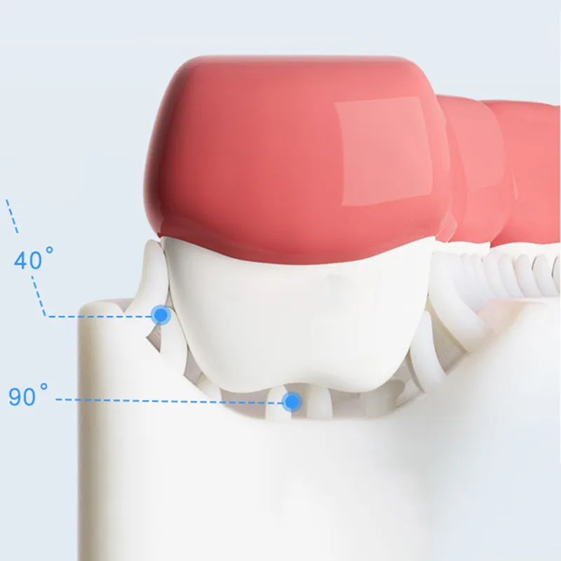 Neue Zahnbürste für Kinder mit U-förmigem Silikon-Bürstenkopf in Lebensmittelqualität, manuelle Zahnbürste, Mundreinigungswerkzeuge für Kinder, die die Zahnreinigung der ganzen Mundzahnbürste für 2-6-jährige Kinder trainieren Hell rosa big image 1