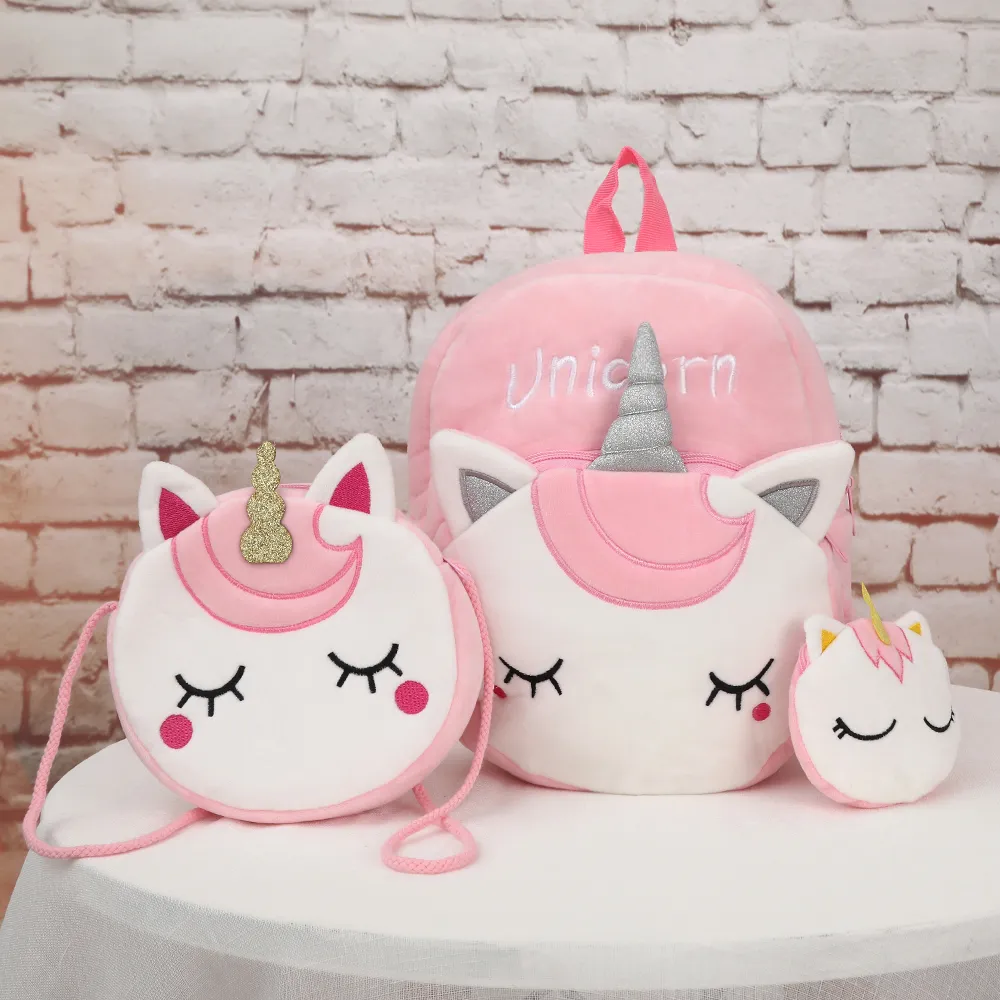 Unicorn plush clearance backpack