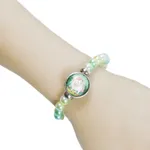 bracelet de perles colorées de licorne de dessin animé pour tout-petits Vert