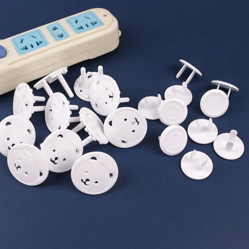10-pack Plastic Outlet Covers Electrical Outlet Socket Covers Plug Caps Protector for Babies Children Safety Protection Prevent Electric Shock (White is suitable for American standard, creamy white is suitable for European standard) White image 2