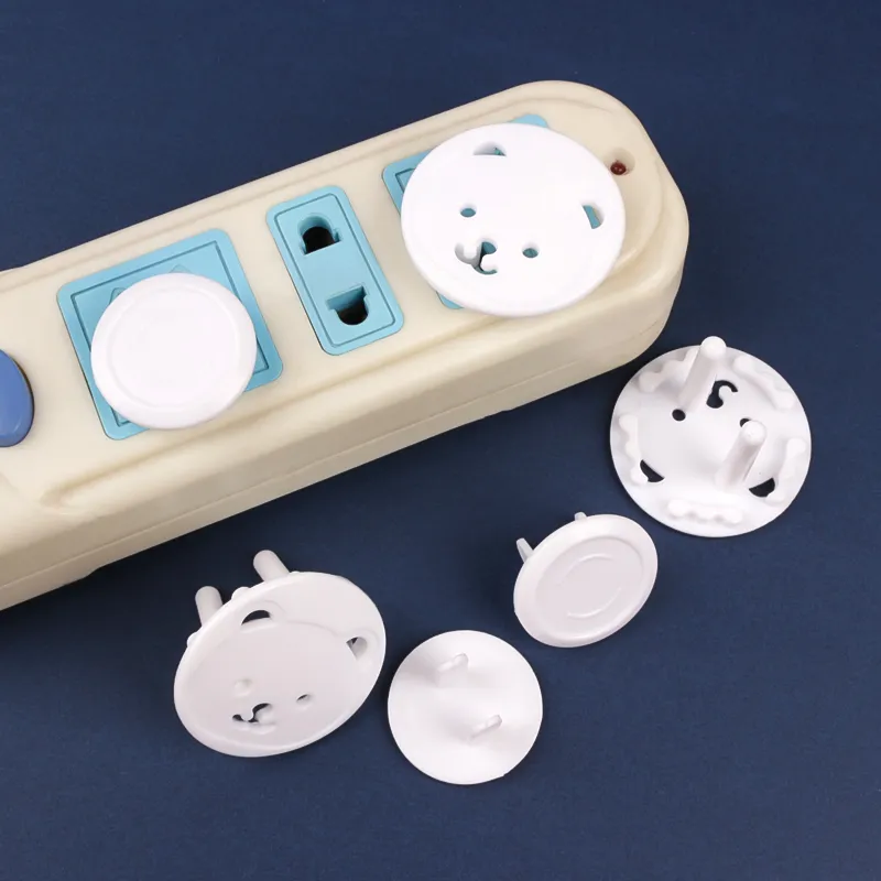 10-pack Plastic Outlet Covers Electrical Outlet Socket Covers Plug Caps Protector for Babies Children Safety Protection Prevent Electric Shock (White is suitable for American standard, creamy white is suitable for European standard)  big image 3
