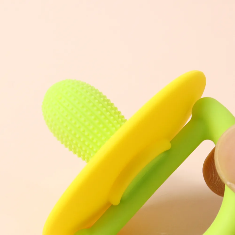 Silicone Baby Teether Toy Cactus Shape Infant Teething Toy Pacifiers Soothe Babies Sore Gums big image 3