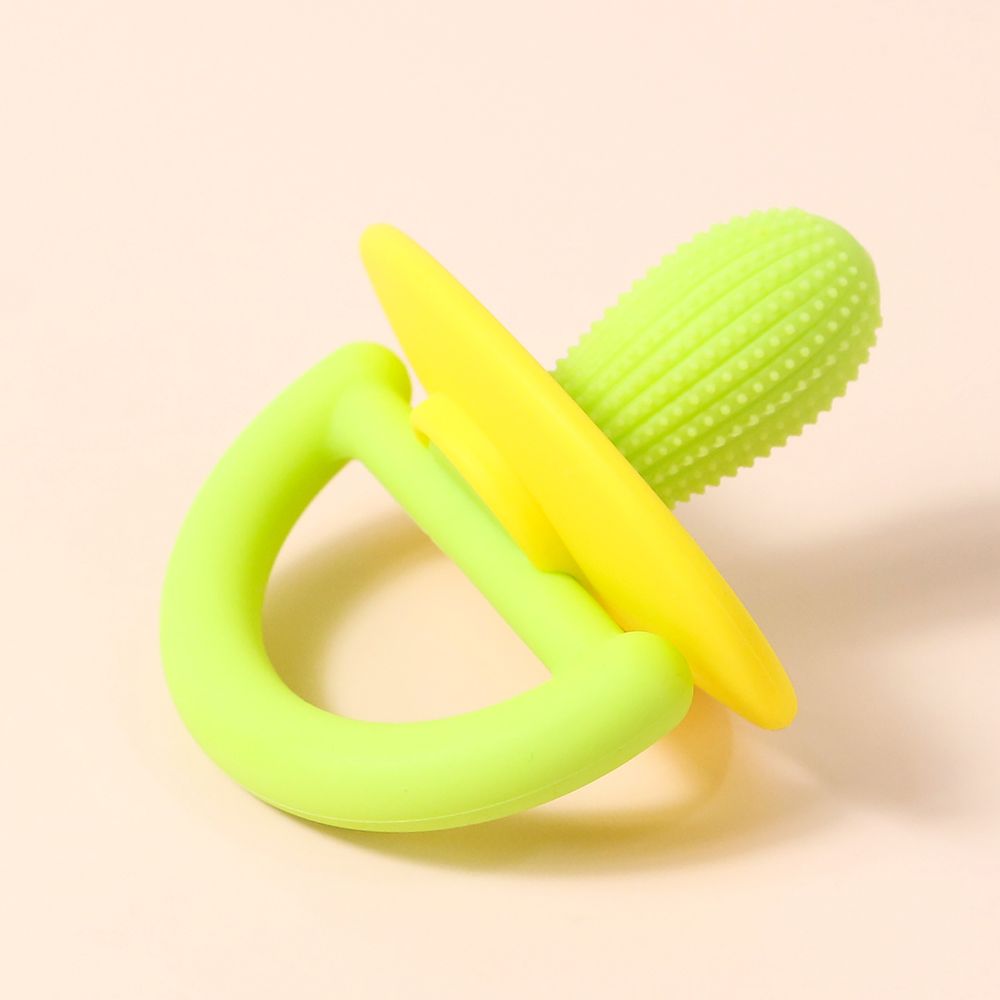Silicone Baby Teether Toy Cactus Shape Infant Teething Toy Pacifiers Soothe Babies Sore Gums
