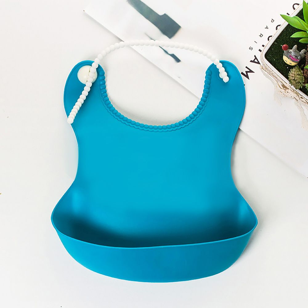 Adjustable Soft Baby Bibs With Food Catcher Pocket Durable And Easy To Wash