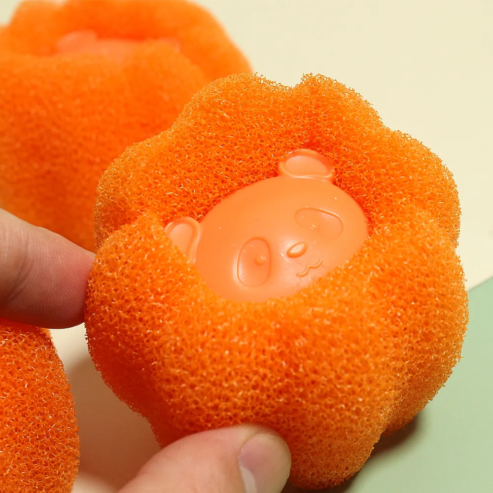 Magic Laundry Ball Haarfänger Entferner Waschmaschine Reinigungsball Kleidung Reinigungswerkzeug orange big image 1