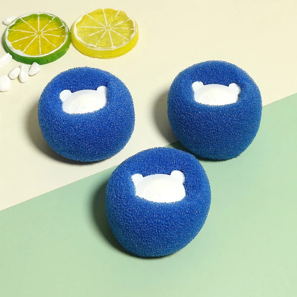 Magic Laundry Ball Hair Catcher Remover Washing Machine Cleaning Ball Clothes Cleaning Tool Blue big image 1