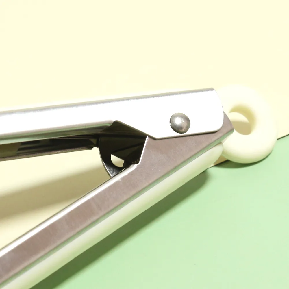 Stainless Steel Locking Kitchen Tongs with High-Temperature Resistant Silicone Tips  image 6