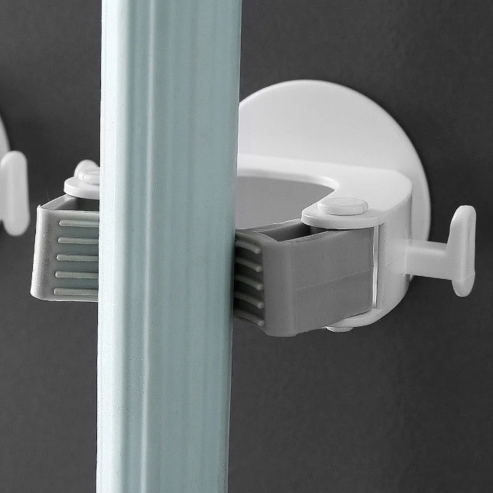 2Pcs Broom Holder Wall Mount Mop Hanger Self Adhesive No Drilling for Home Kitchen Garden Garage Storage Systems big image 2