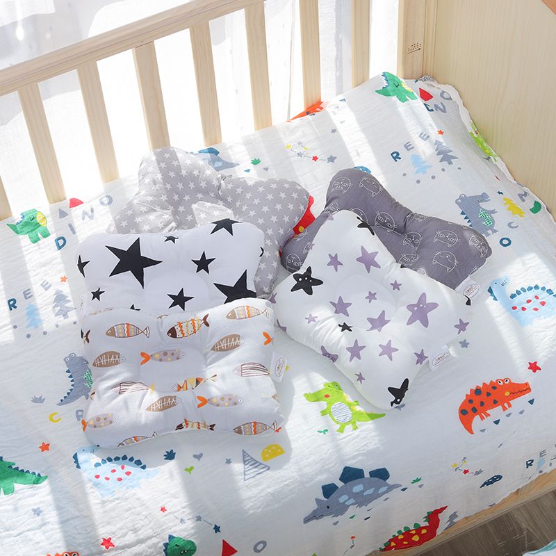 

100% Cotton Baby Sleep Pillow Anti Flat Head Baby Pillow Newborn Bedding Sleep Positioner Support Pillow for 0-24 months