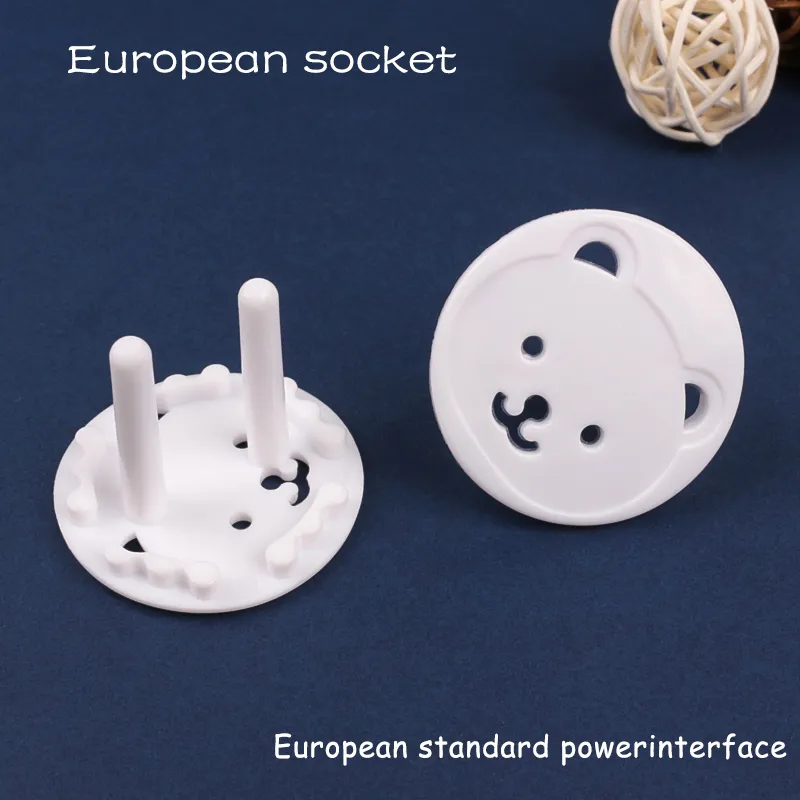 10-pack Plastic Outlet Covers Electrical Outlet Socket Covers Plug Caps Protector for Babies Children Safety Protection Prevent Electric Shock (White is suitable for American standard, creamy white is suitable for European standard)