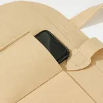 Multi Car Seat Storage Bag Practical Car Seat Back Organizer Storage Bags Car Hanging Pocket Car Interior Accessories  (Gray) Beige image 6