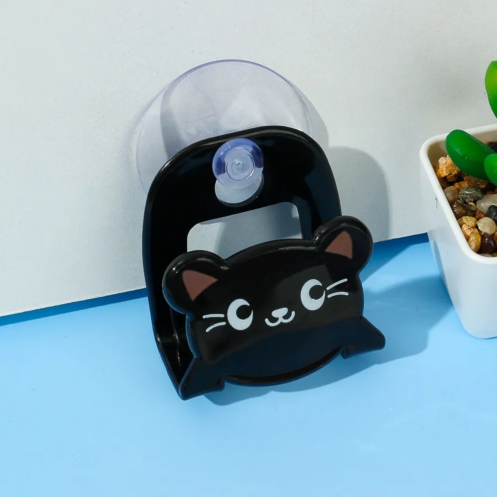 Cartoon Animal Design Multifunction Kitchen Sink Storage Rack Black