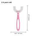 Kids New Toothbrush with U-Shaped Food Grade Silicone Brush Head,  Manual Toothbrush Oral  Cleaning Tools for Children Training Teeth Cleaning Whole Mouth Toothbrush for 2-6Y Kids  image 1