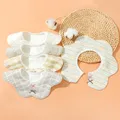 100% Cotton Baby Bibs 360° Rotate Bow Decor Petal Shape Bibs  image 1
