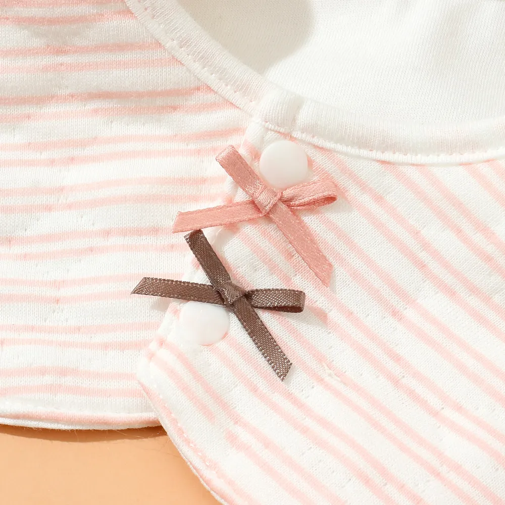 100% Cotton Baby Bibs 360° Rotate Bow Decor Petal Shape Bibs big image 4