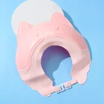 Baby Shower Cap Cartoon Fox Shape Adjustable Bathing Hat for 3-12Y Pink