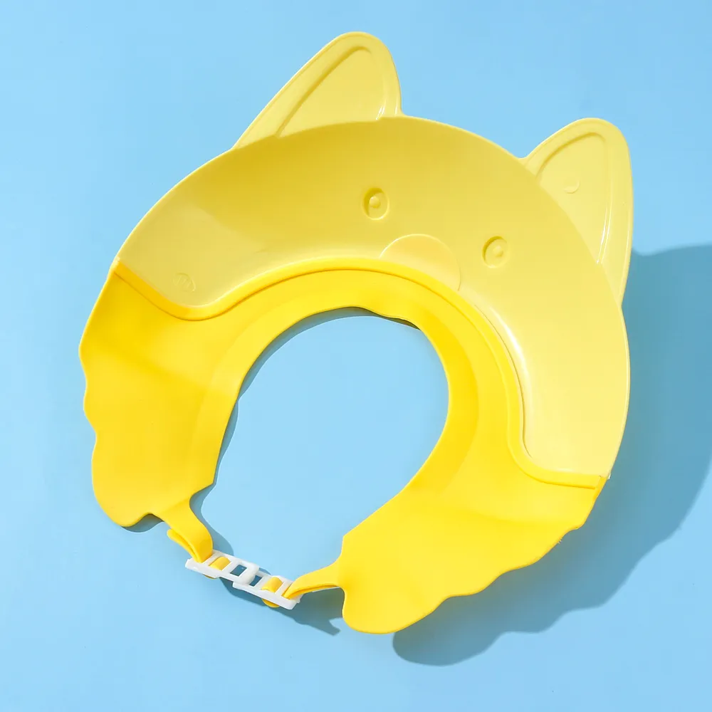 Baby Shower Cap Cartoon Fox Shape Adjustable Bathing Hat for 3-12Y big image 3