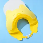 Baby Shower Cap Cartoon Fox Shape Adjustable Bathing Hat for 3-12Y Yellow