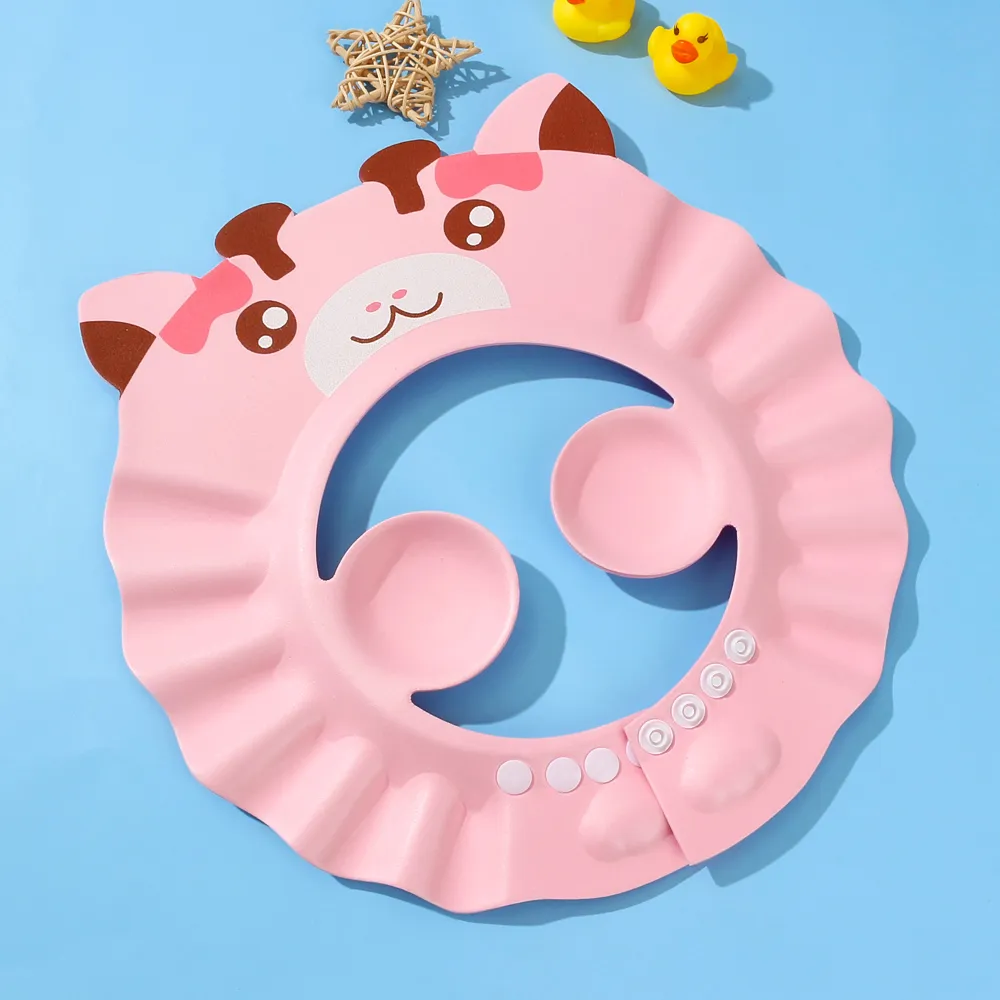Baby Shower Caps Shampoo Cap Wash Hair Kids Bath Visor Hats Adjustable Shield Waterproof Ear Protection Eye Children Hats Infant big image 5