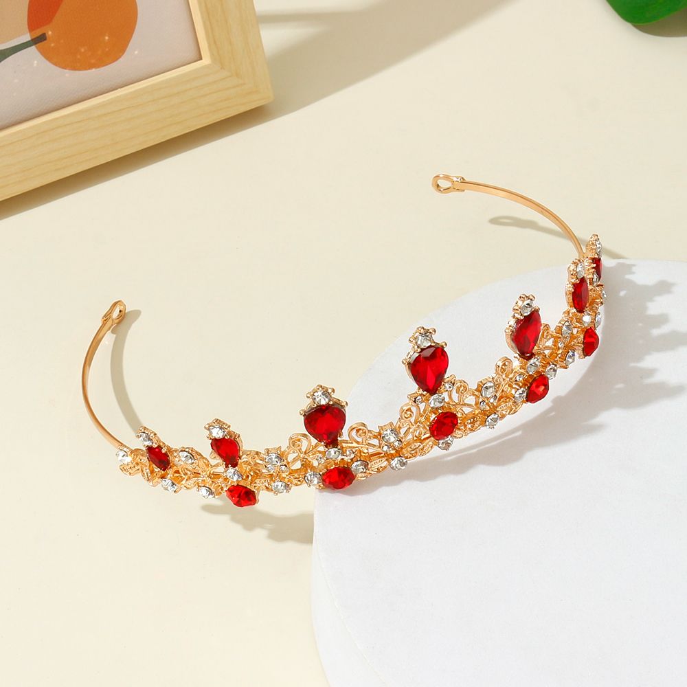 Kid Girl Alloy Crystal Retro Fashion Diamond Pearl Headband