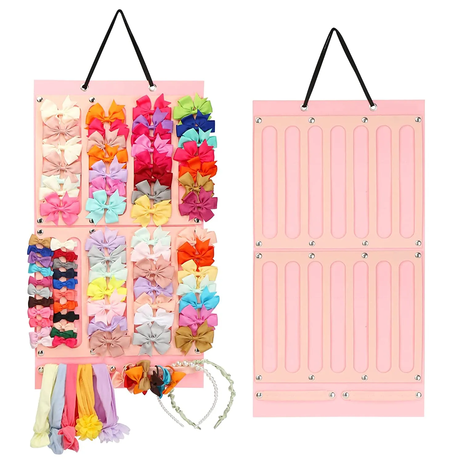 Baby Headband Organizer for Baby Girls, Large Capacity Hair Bows Clips Hanging Organizer 