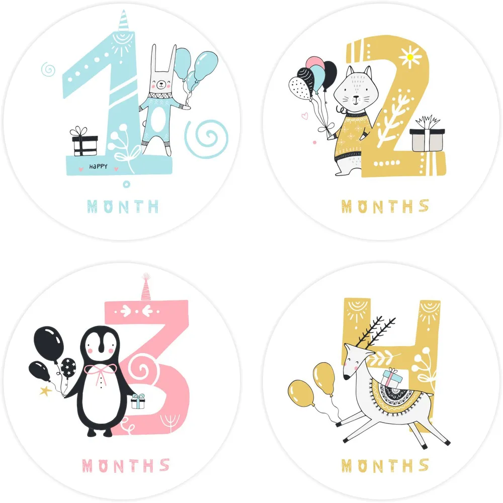 Baby Milestone Photo Commemorative Stickers for January to December  big image 3