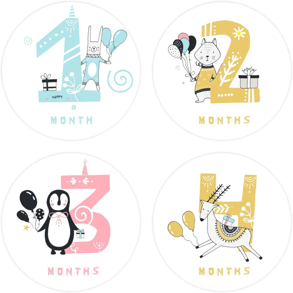Baby Milestone Photo Commemorative Stickers for January to December big image 3