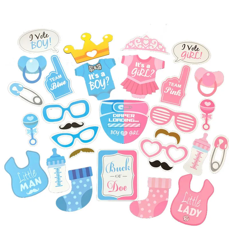 Baby Boy Graffiti Pattern Bath Party Photo Props big image 1