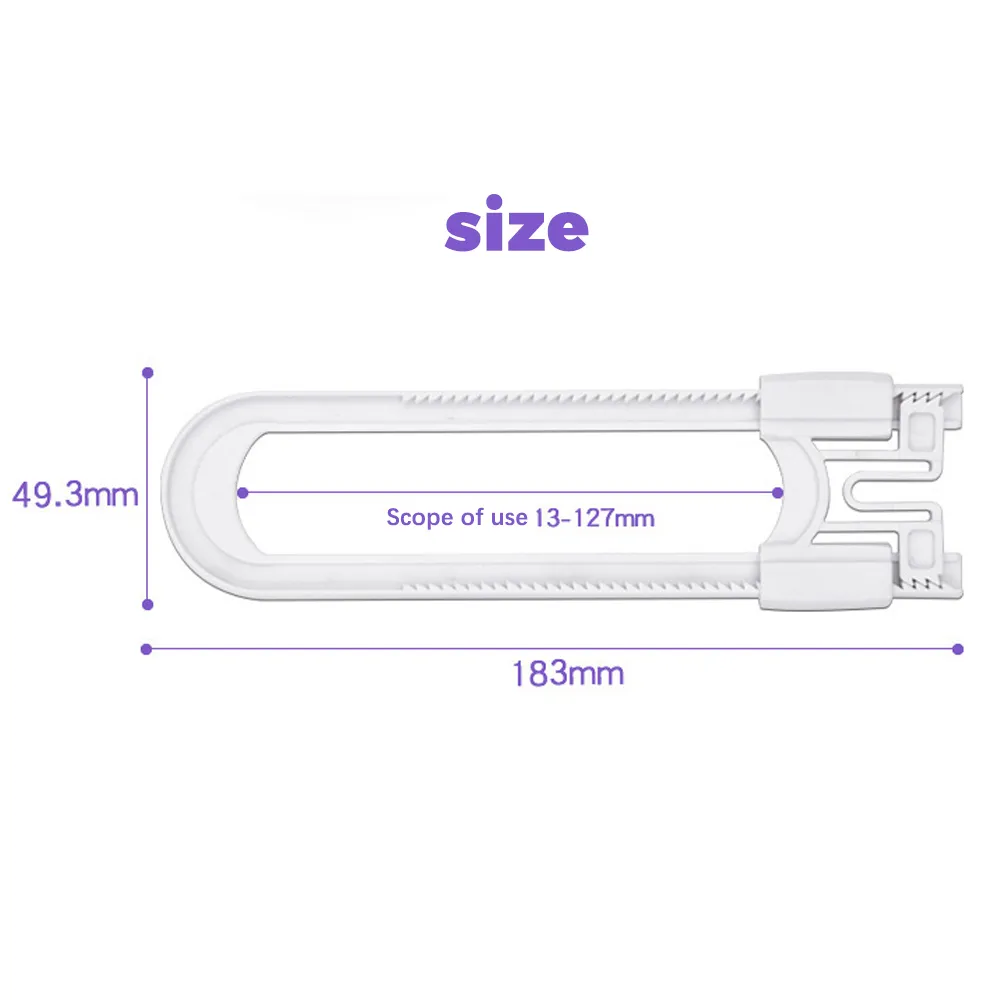 Multi-Purpose Child Safety Lock Melhor para Baby Proofing Forte ABS plástico Knob Cover Child Proof Cabinet Fechos  image 2