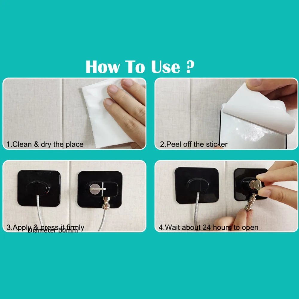 Multi-functional Child Safety Lock - High-rise Protection for Cabinets, Windows, Refrigerators, and More White image 4