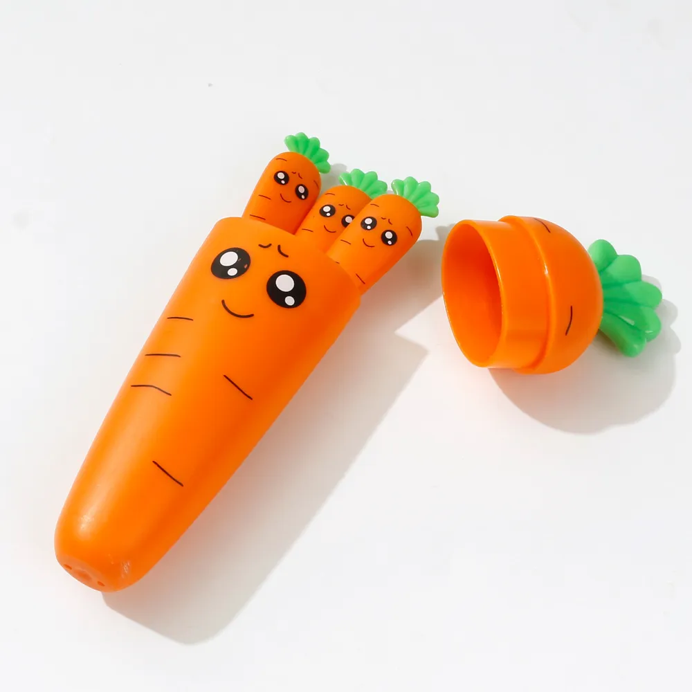 4-pack Creative Cartoon Carrot Pattern Spoon Fork Portable Children's Tableware with Box Set big image 6