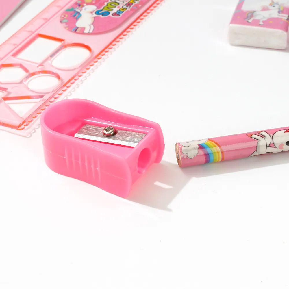 7pcs Cute Unicorn Cartoon School Supplies Stationery Set   image 3