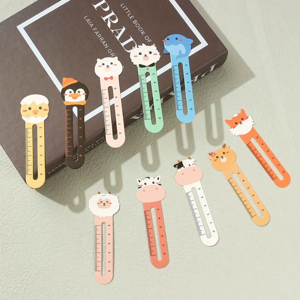 50pcs animais bonitos bookmarks régua para crianças estudantes desenhos animados animal festa favor Multicolorido image 3