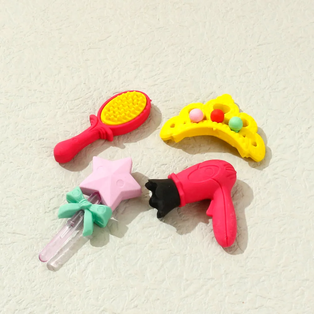 Different Kinds of Cute Cartoon Eraser School Student Gift Student Stationery Party Decoration Dark Pink
