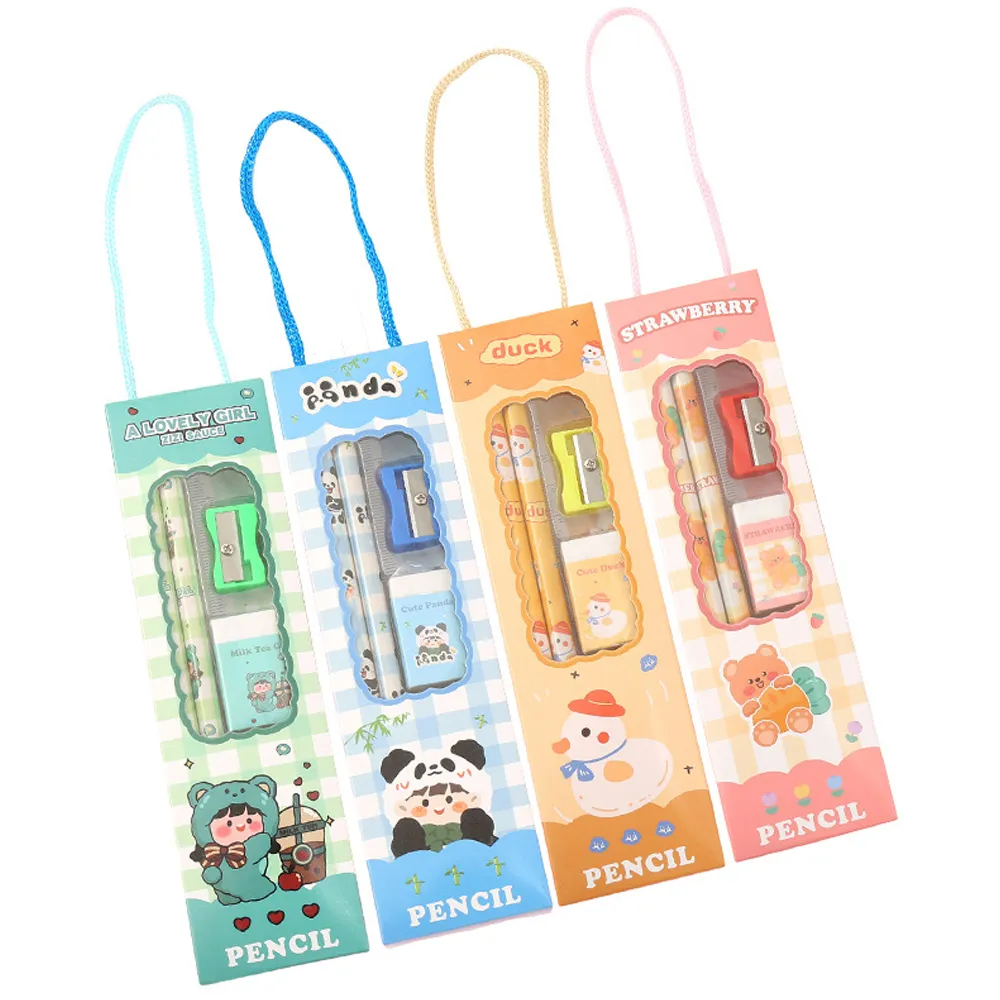 5pcs Cartoon Boxed Cute Pencil Set Stationery Set  image 3