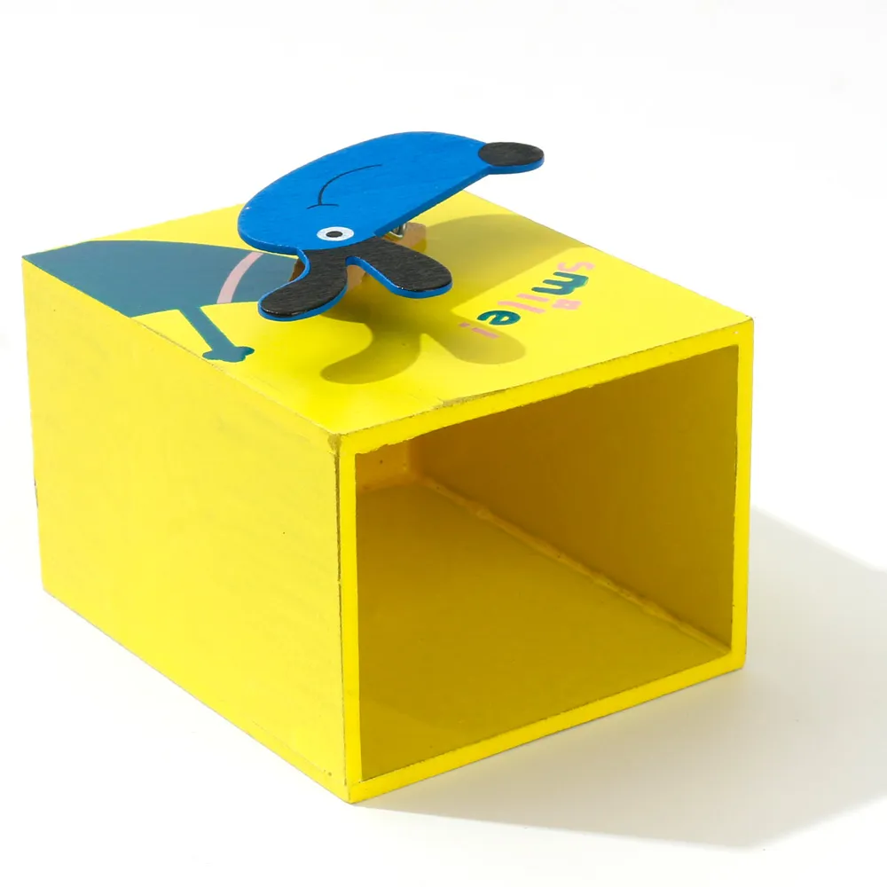Animal Pattern Pencil Holder Pen Container Storage Box for Office Desk Home Decoration Yellow image 3