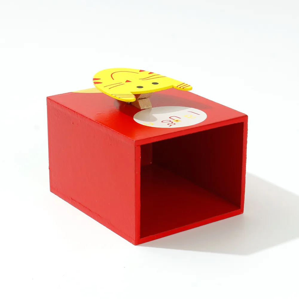 動物圖案鉛筆筒筆容器儲物盒，用於辦公桌家居裝飾 紅色 big image 1