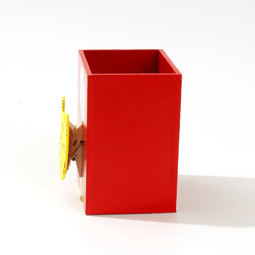 Tiermuster Bleistifthalter Stiftbehälter Aufbewahrungsbox für Büroschreibtisch Heimdekoration rot big image 1