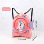 Children's Cartoon Swimming Bag Dry and Wet Separation Beach Bag Fashion Large Capacity Swimming Clothes Storage Bag Backpack Orange