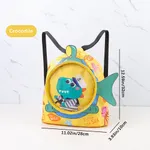 Children's Cartoon Swimming Bag Dry and Wet Separation Beach Bag Fashion Large Capacity Swimming Clothes Storage Bag Backpack Yellow
