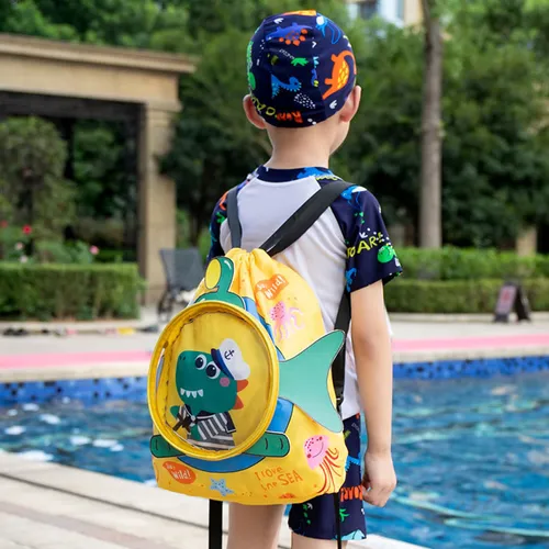 Children's Cartoon Swimming Bag Dry and Wet Separation Beach Bag Fashion Large Capacity Swimming Clothes Storage Bag Backpack
