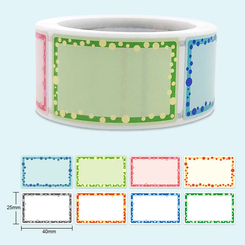 Name Tag Roll Stickers Self-Adhesive Animal Labels Name Badge Personalized Border Stick on Kids Clothes Box Desk Teachers Nursery Office School Supplies  image 1