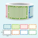 Name Tag Roll Stickers Self-Adhesive Animal Labels Name Badge Personalized Border Stick on Kids Clothes Box Desk Teachers Nursery Office School Supplies Green