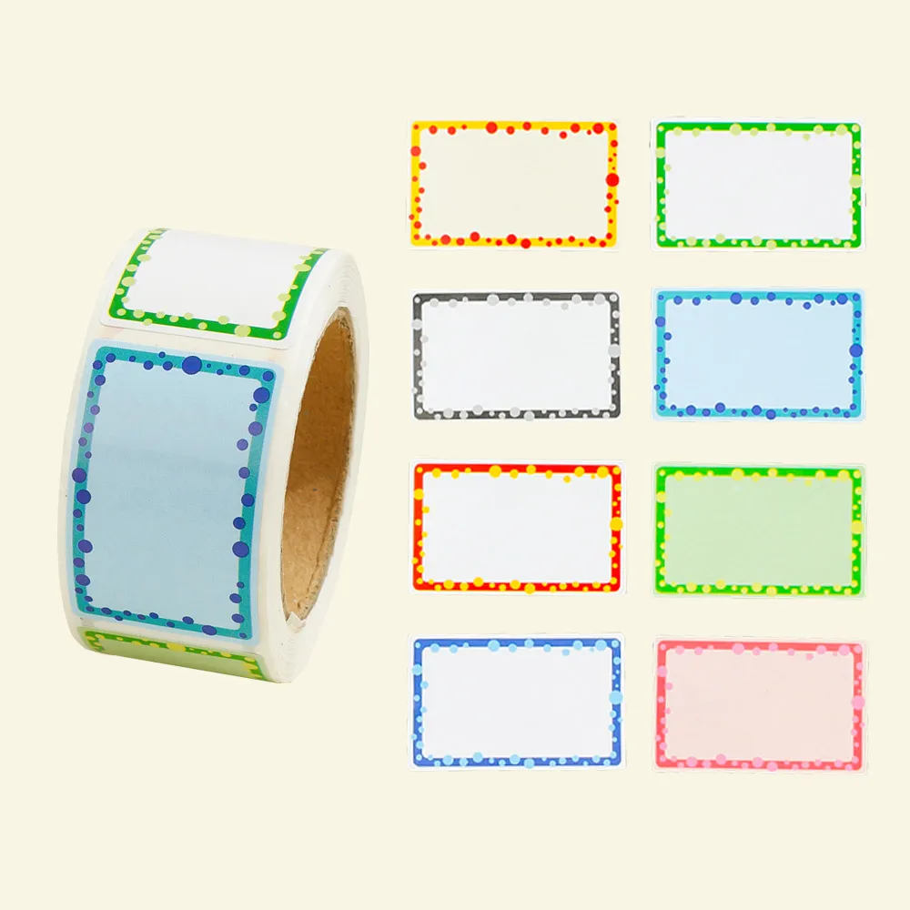 Name Tag Roll Stickers Self-Adhesive Animal Labels Name Badge Personalized Border Stick on Kids Clothes Box Desk Teachers Nursery Office School Supplies big image 7