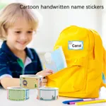 Name Tag Roll Stickers Self-Adhesive Animal Labels Name Badge Personalized Border Stick on Kids Clothes Box Desk Teachers Nursery Office School Supplies  image 2