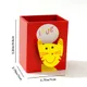 Animal Pattern Pencil Holder Pen Container Storage Box for Office Desk Home Decoration Red