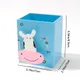 Animal Pattern Pencil Holder Pen Container Storage Box for Office Desk Home Decoration Blue
