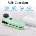 Mini Rechargeable Vacuum Sealer Home Portable Plastic Packaging Hand Pressure Food Sealing Device   image 2