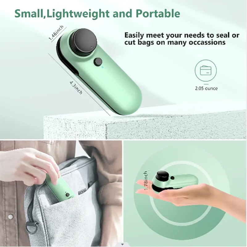 Mini Rechargeable Vacuum Sealer Home Portable Plastic Packaging Hand Pressure Food Sealing Device big image 8