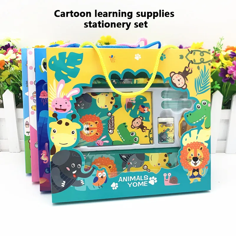 Cute Various Cartoon Animals Stationery Set